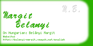 margit belanyi business card
